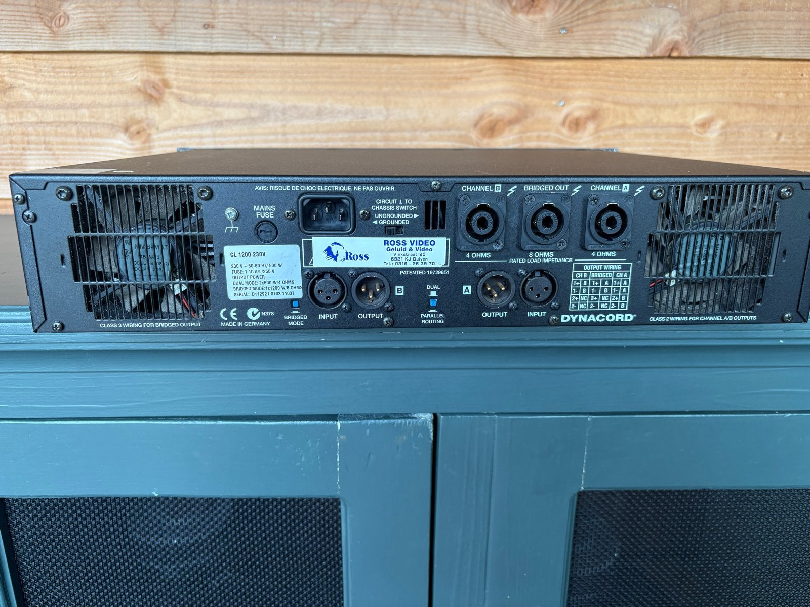 Dynacord CL 1200 Linear Precision Power Amp, Ophalen of Verzenden, Gebruikt