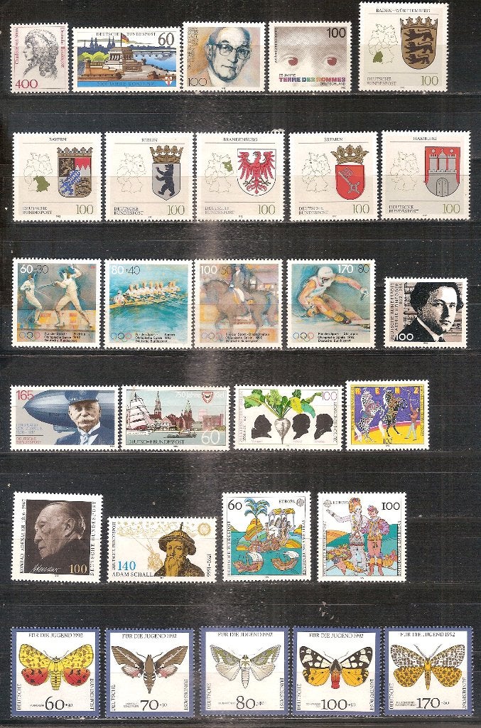 BRD jaargang 1992 postfris, Postzegels en Munten, Postzegels | Volle albums en Verzamelingen, Ophalen of Verzenden, Buitenland