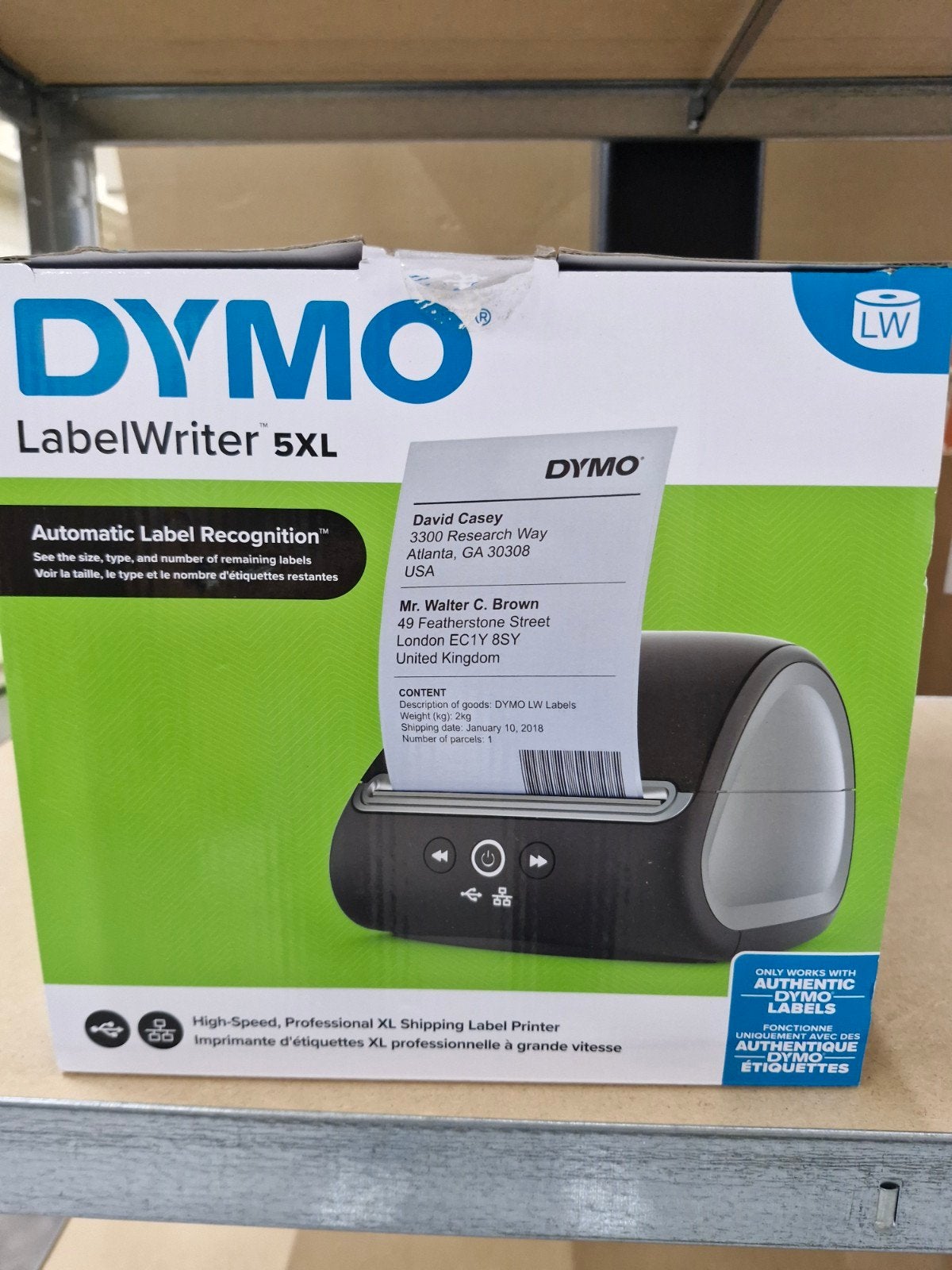 Dymo LabelWriter 5XL Labelprinter - Compleet in doos, Computers en Software, Labelprinters, Ophalen of Verzenden, Nieuw, Etiket
