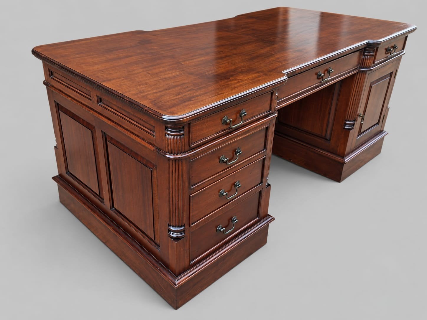Klassiek Engels dubbelzijdig bureau partnerdesk, schrijftafe, Ophalen of Verzenden