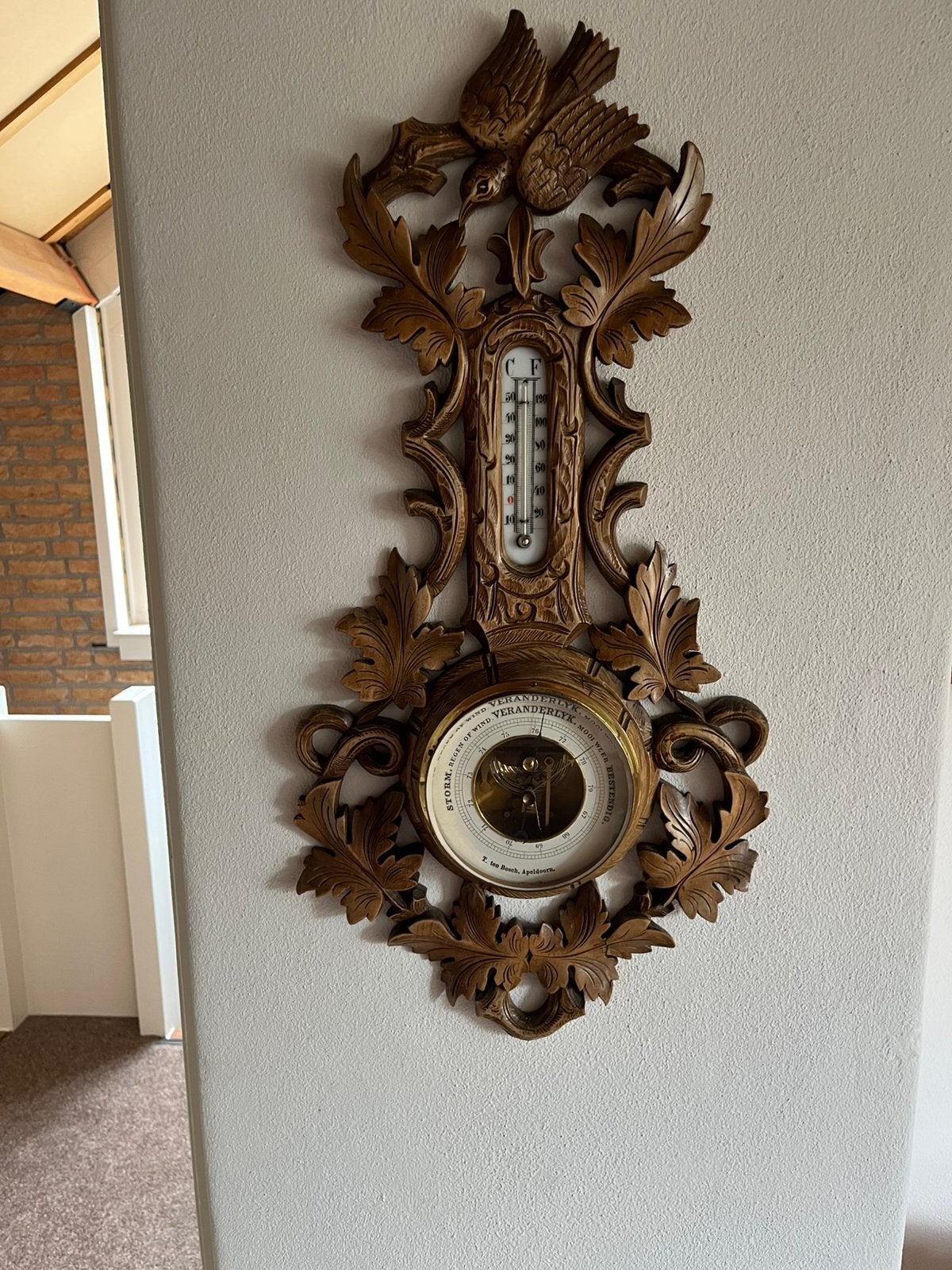 Antieke barometer van T. ten Bosch Apeldoorn, Ophalen, Gebruikt