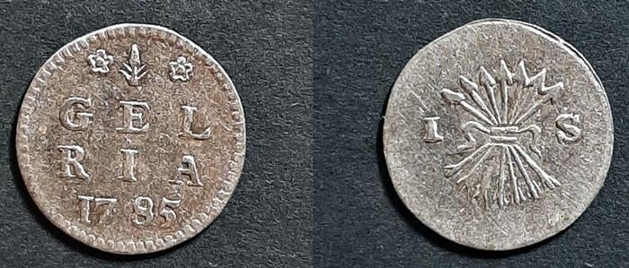 Gelderland Bezemstuiver 1785, Verzenden, Vóór koninkrijk, 5 cent, Zilver