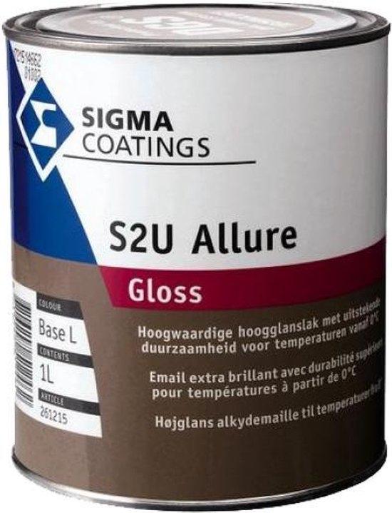Sigma S2U Allure Gloss Zijdegrijs RAL 7044 - 2.5L, Doe-het-zelf en Verbouw, Verf, Beits en Lak, Nieuw, Ophalen of Verzenden, Lak