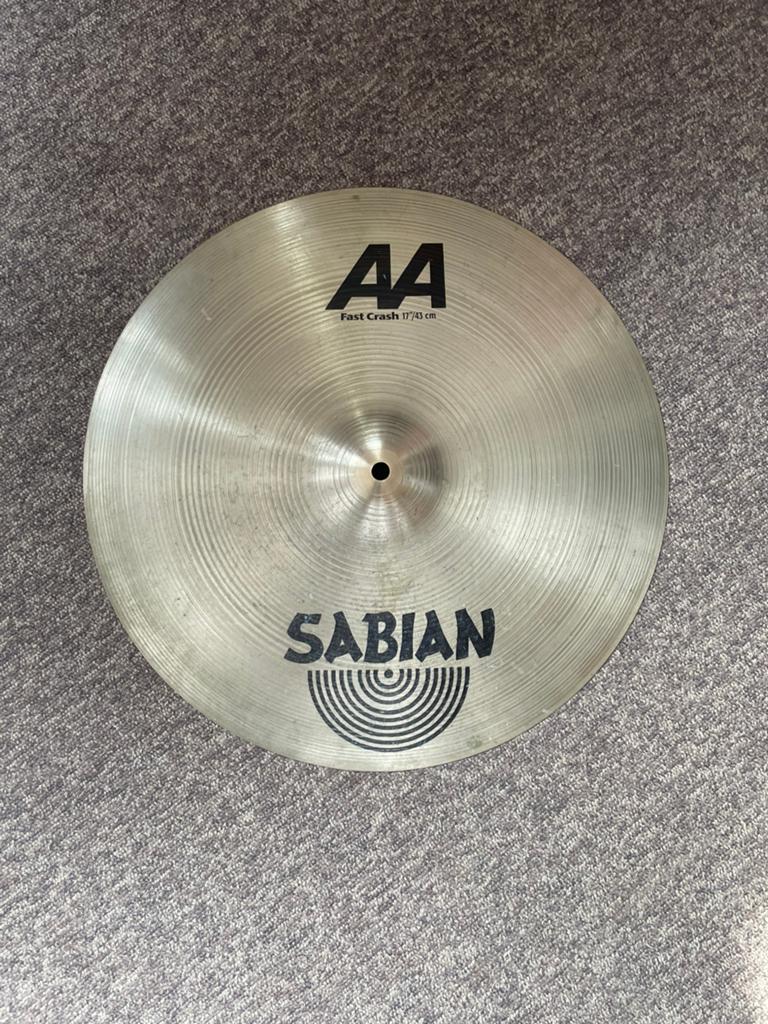 Sabian AA fast crash 17”, Muziek en Instrumenten, Instrumenten | Onderdelen, Ophalen of Verzenden, Gebruikt, Drums of Percussie
