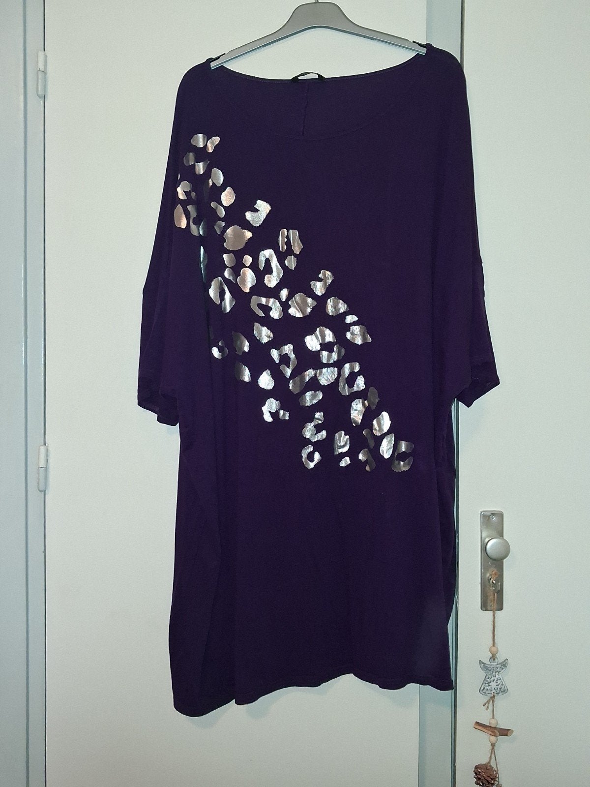 Paars Tuniek 58/60, Kleding | Dames, Ophalen of Verzenden, Zo goed als nieuw, Paars, Blouse of Tuniek