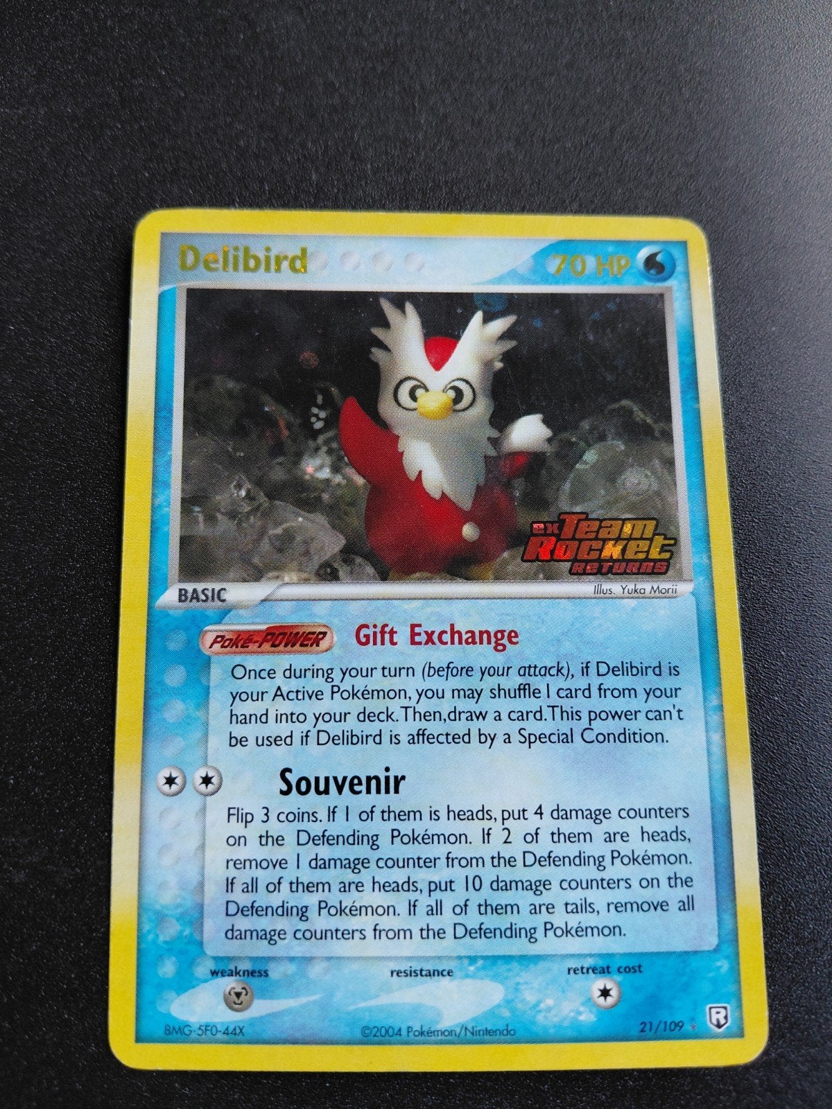 Delibird Team Rocket Returns Stamped 21/109 Pokémon Kaart, Ophalen of Verzenden, Zo goed als nieuw, Losse kaart