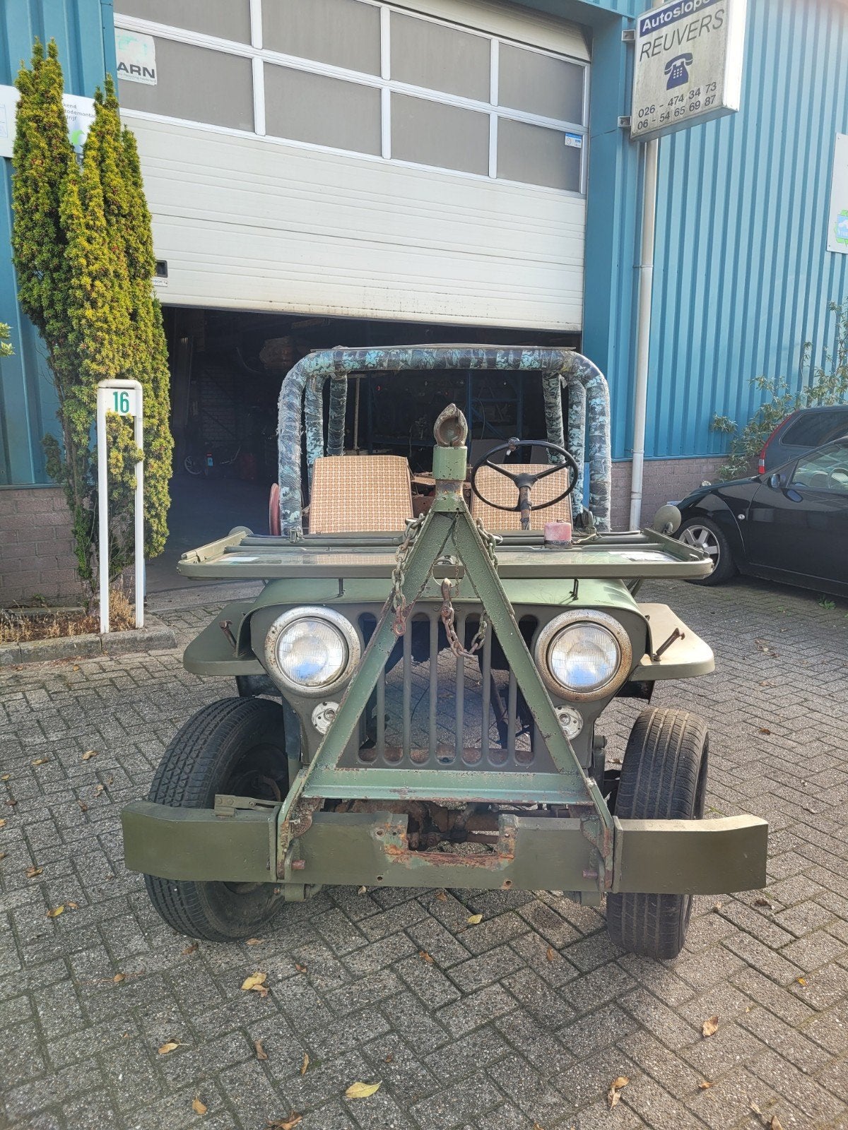 Willys Jeep rollend chassis met body zonder kenteken, Verzamelen, Ophalen, Landmacht, Amerika