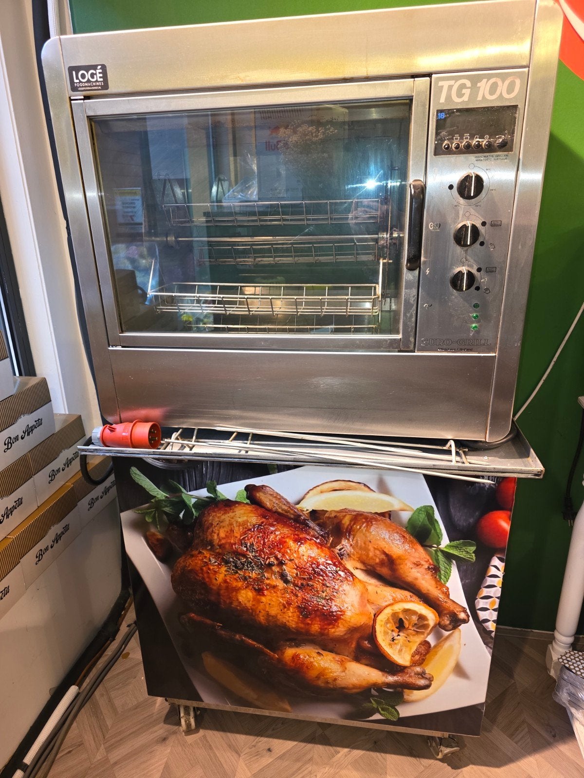 TG 100 Euro-Grill Rotisserie Oven electriciteit, Ophalen, Gebruikt, Fornuis, Frituur en Grillen