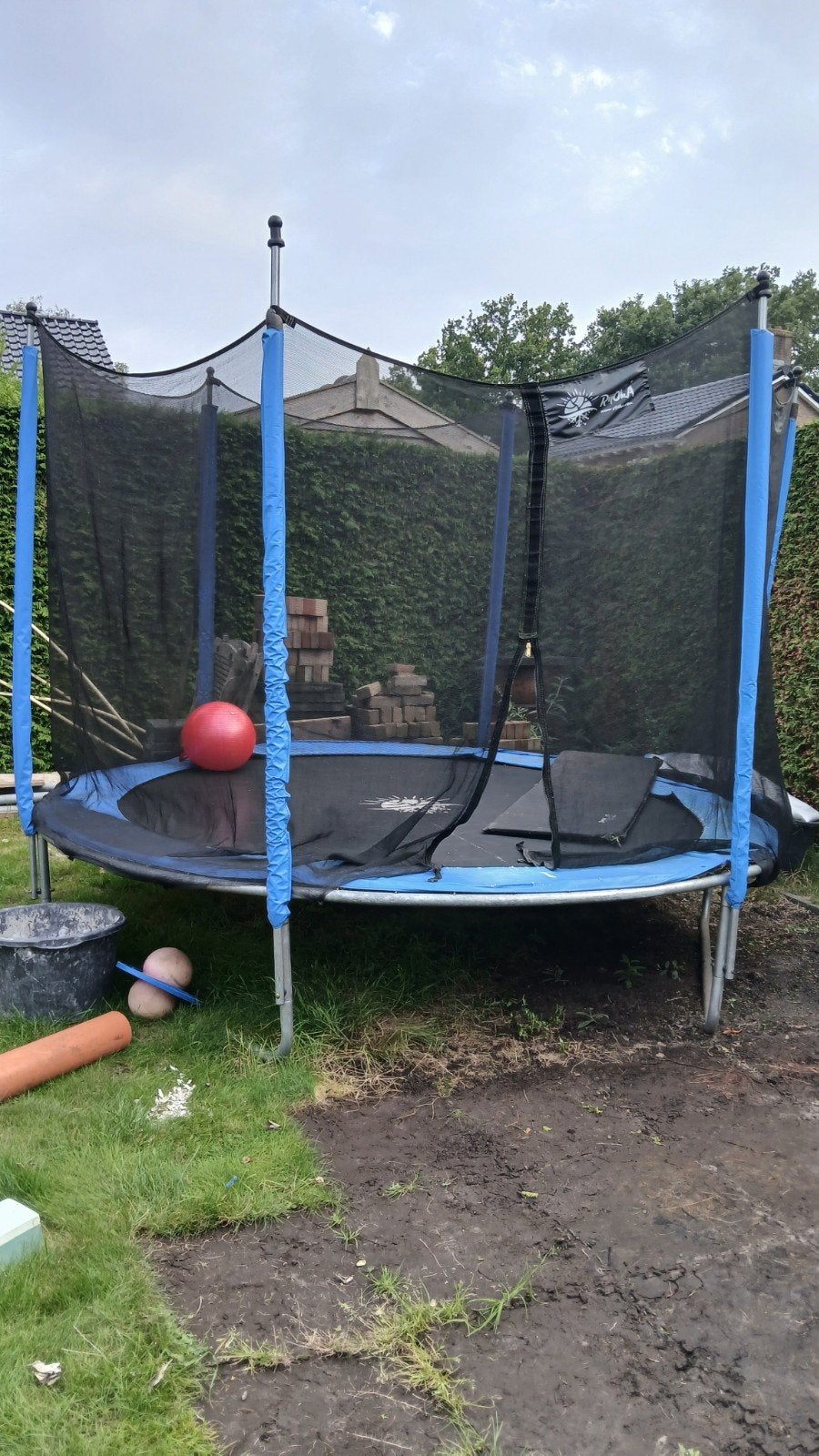 Trampoline 300 cm met net, Ophalen, Gebruikt