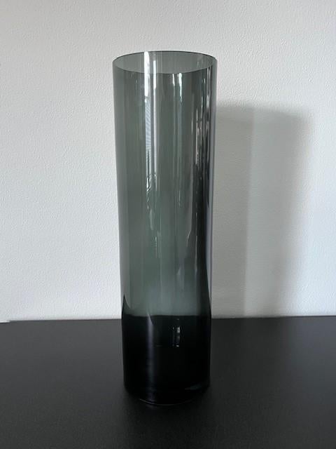 Luxury vaas/windlicht Tube Smoke Grey XL 50 cm Nieuw!, Overige kleuren, 50 tot 75 cm, Nieuw, Ophalen of Verzenden