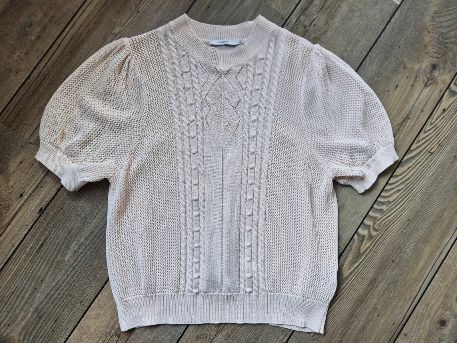 Summum gebreide trui met korte pofmouwen, Summum, Ophalen of Verzenden, Nieuw, Beige