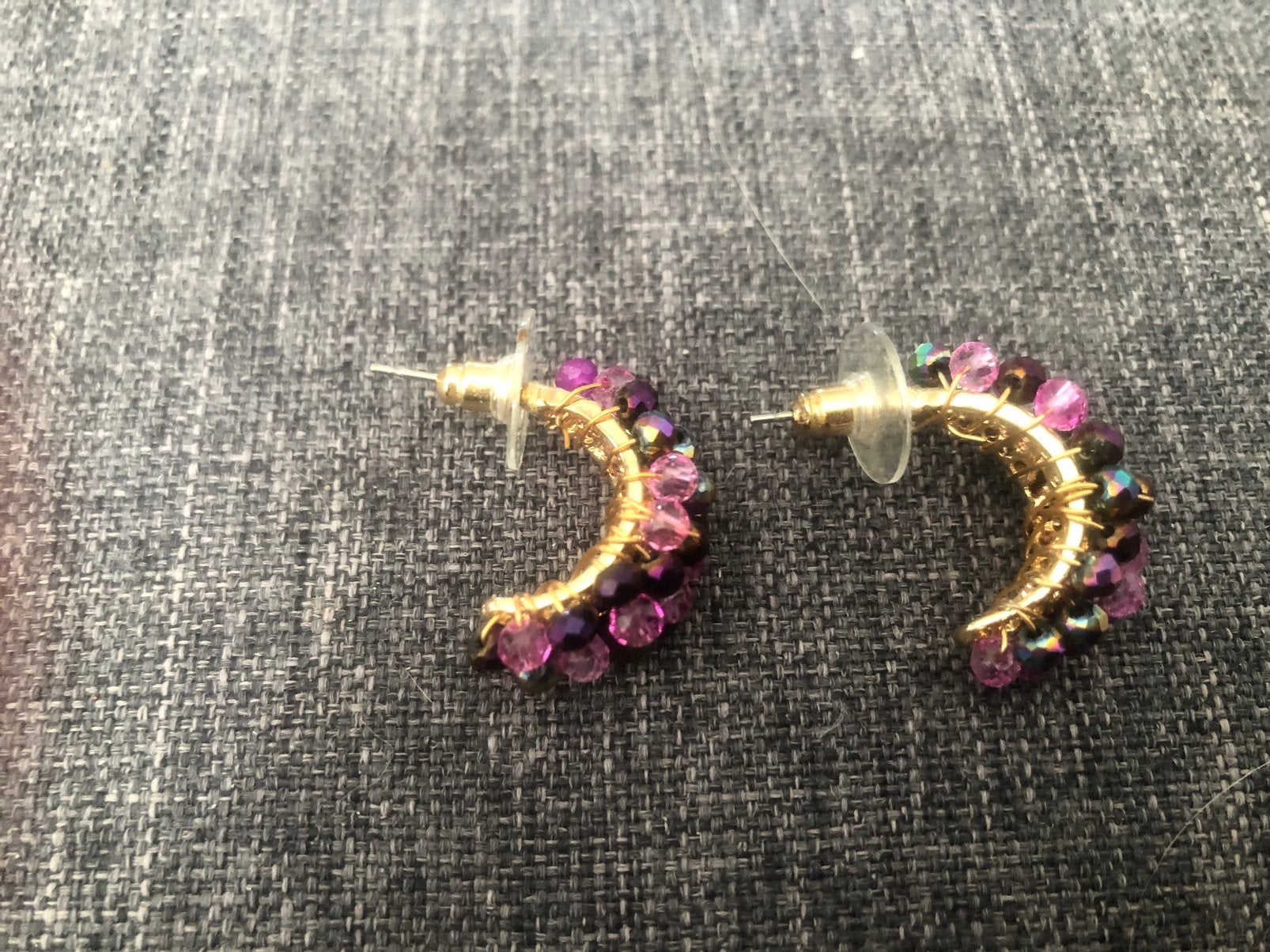 Gekleurde oorhangers, Sieraden, Tassen en Uiterlijk, Oorbellen, Ophalen of Verzenden, Zo goed als nieuw, Overige materialen
