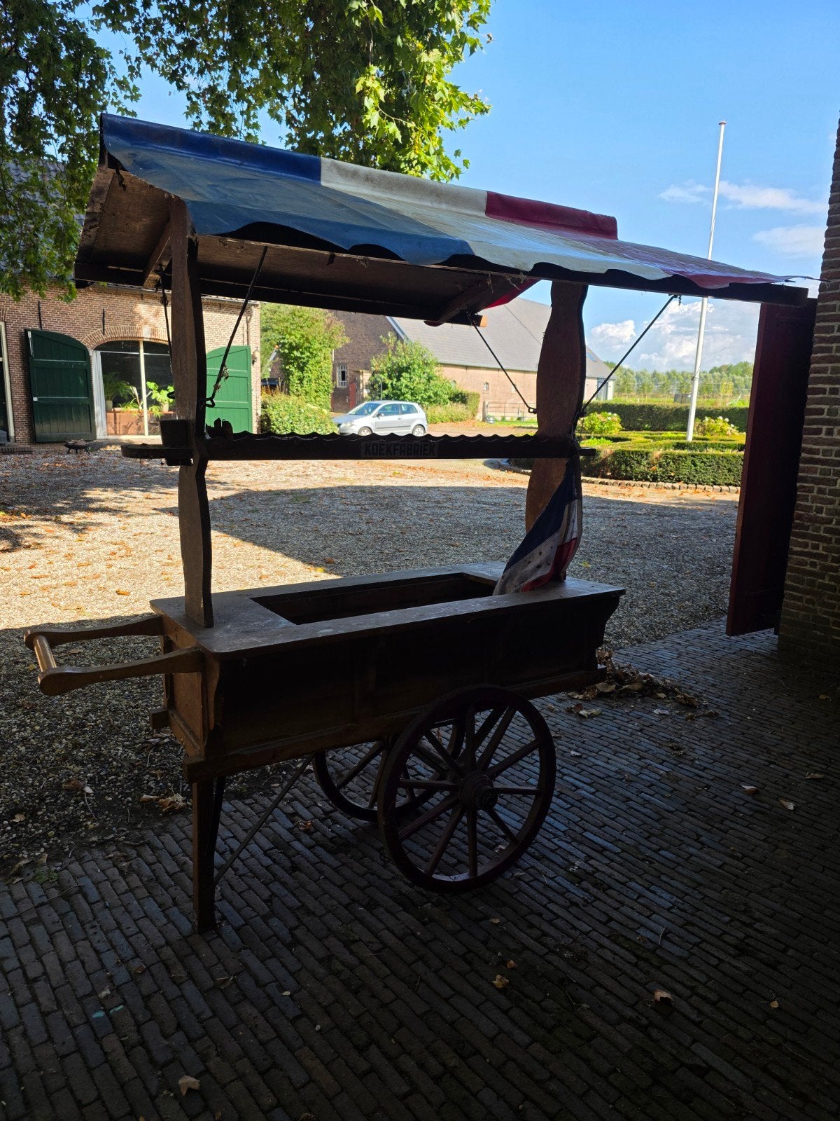 Oude houten marktkraam/verkoopkar - Opknapper, Ophalen of Verzenden