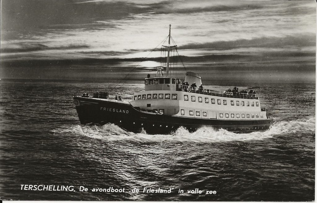 Terschelling , Avondboot Friesland, Verzamelen, Verzenden, 1960 tot 1980, Gelopen, Waddeneilanden