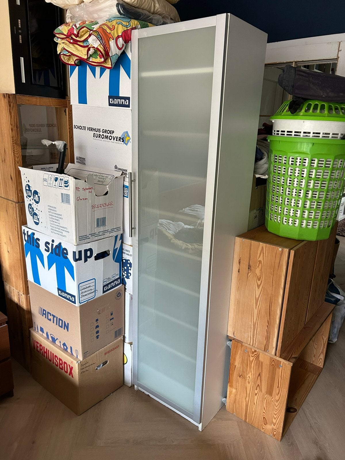 IKEA Pax Kast - 201x50x36 cm met leg- en schoenenplanken, Ophalen, Met plank(en), Gebruikt, 200 cm of meer