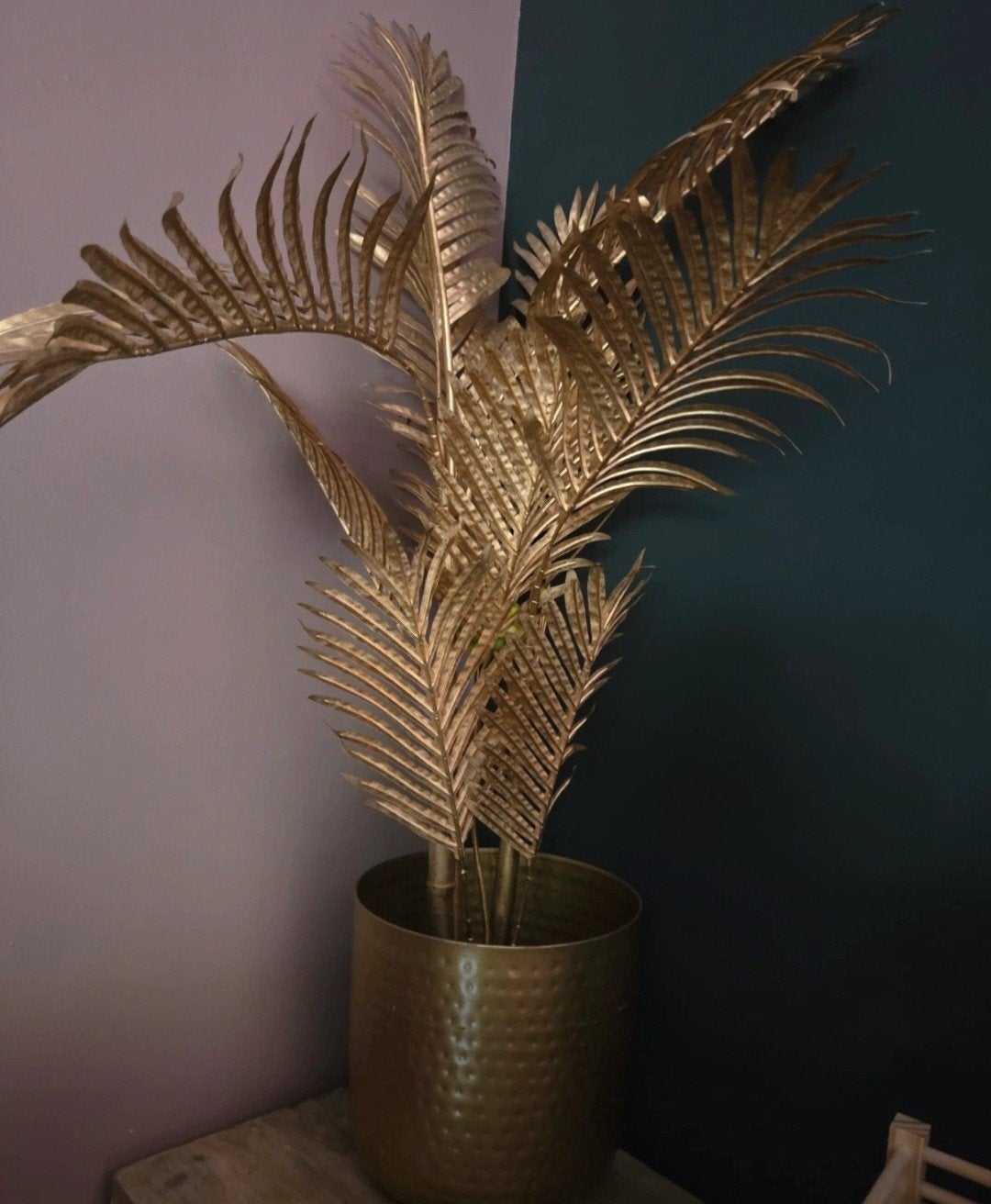 Gouden kunstplant met pot - Luxe decoratie, Binnen, Met pot of vaas, Kunstplant, Ophalen of Verzenden
