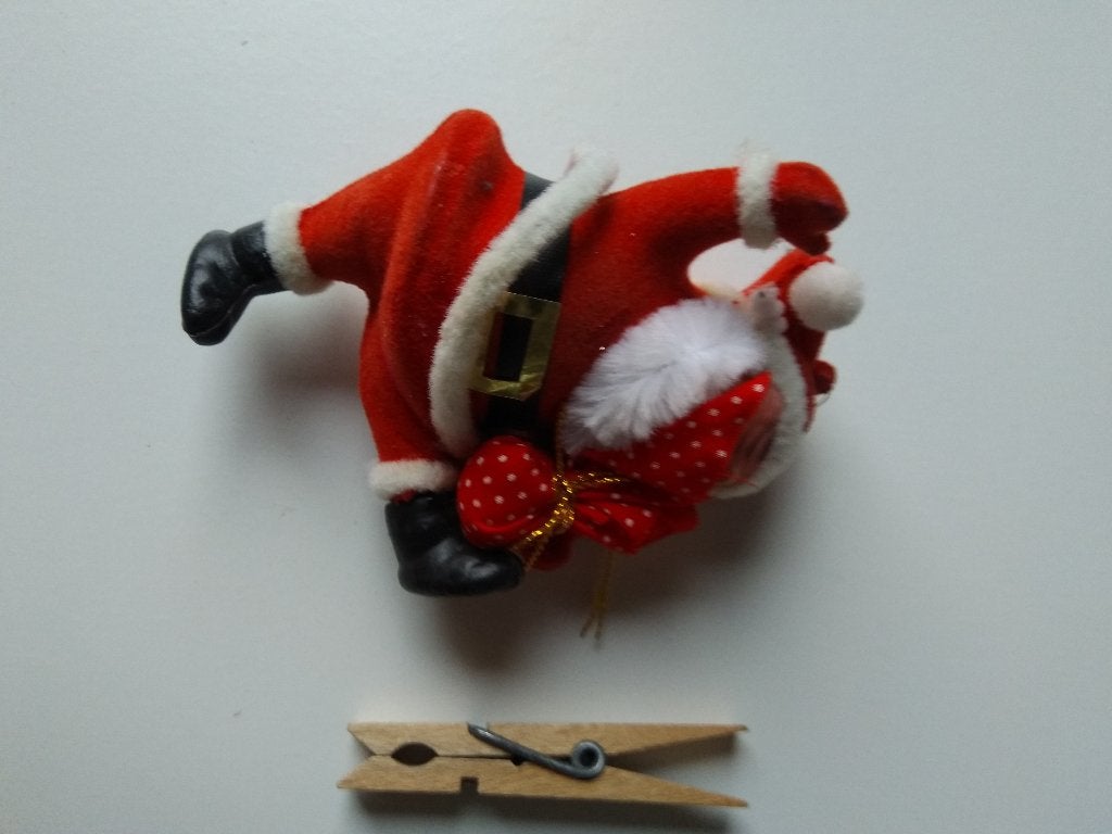 vintage kerstman kerstboomhanger, Ophalen of Verzenden, Gebruikt