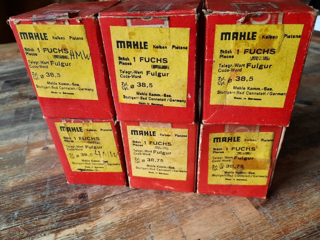 N.O.S 6 x originele MAHLE zuigers FUCHS HMW, Fietsen en Brommers, Ophalen, Nieuw, Cilinder, Overige merken