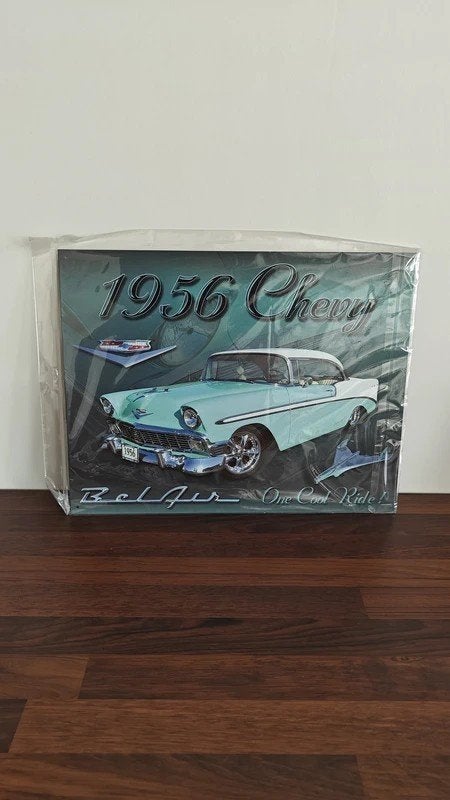 Chevy / Chevrolet Bel-Air 1956 tinnen sier-bord, Ophalen of Verzenden