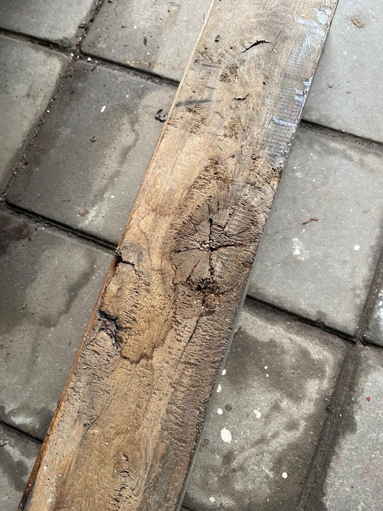 Zwaar oud eiken balk/gebintbalk, Ophalen, Gebruikt