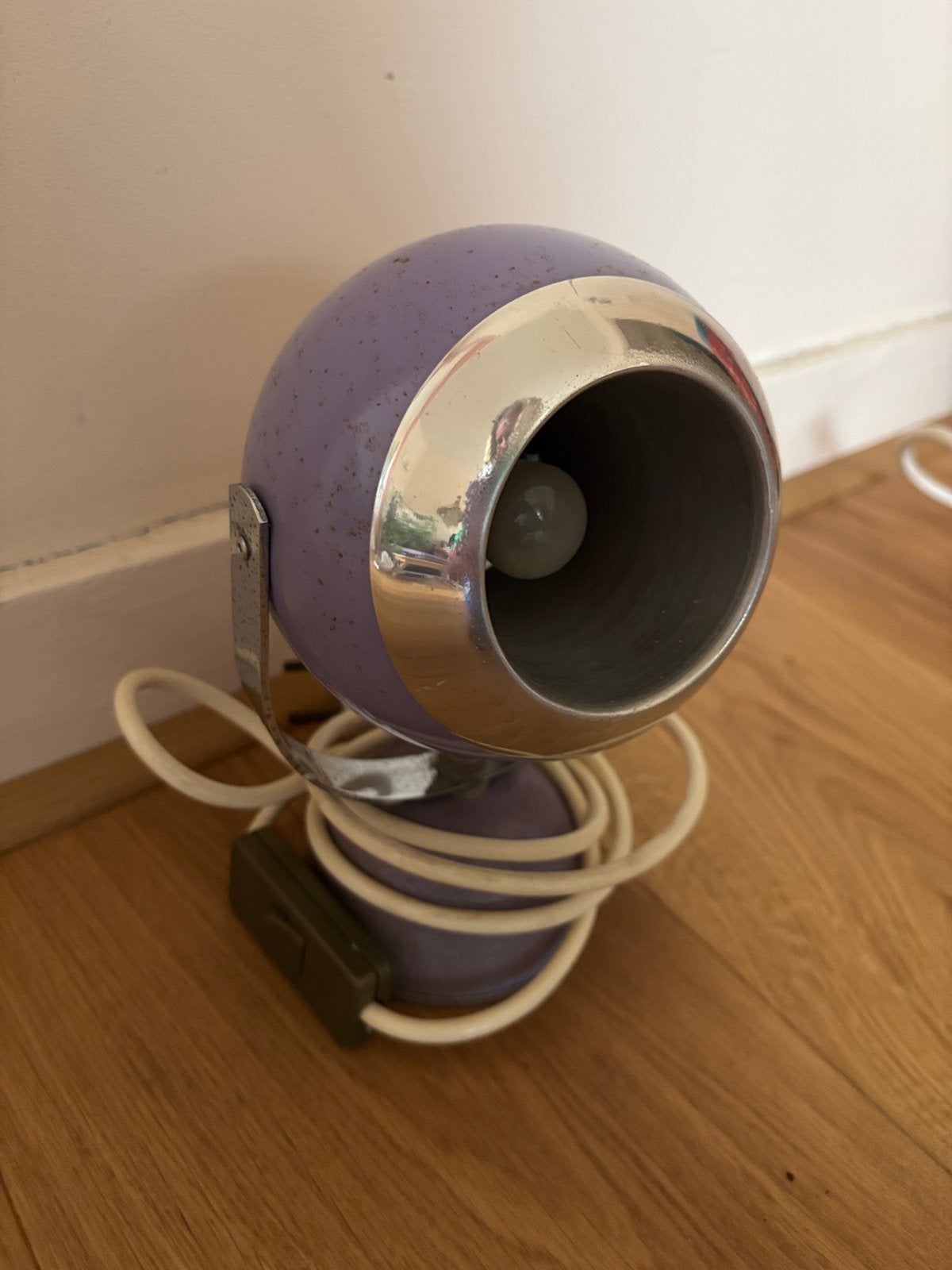 Vintage paarse tafellamp / spotlamp, Antiek en Kunst, Ophalen