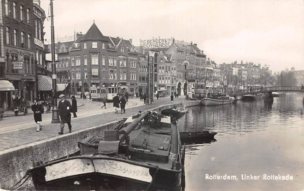 Rotterdam Linker Rottekade 1940 RET Tram 95 Lijn 10, Ophalen of Verzenden, 1920 tot 1940, Ongelopen, Zuid-Holland