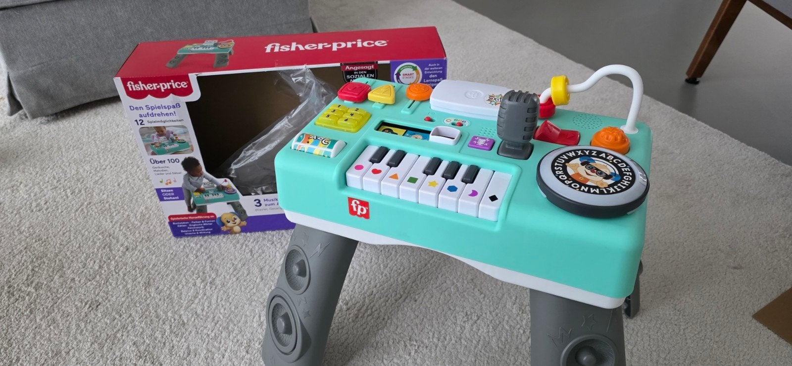 Fisher-Price DJ Tafel - Nieuw,  Duits (In GERMAN!), Verzenden, Nieuw, Overige typen, Met licht