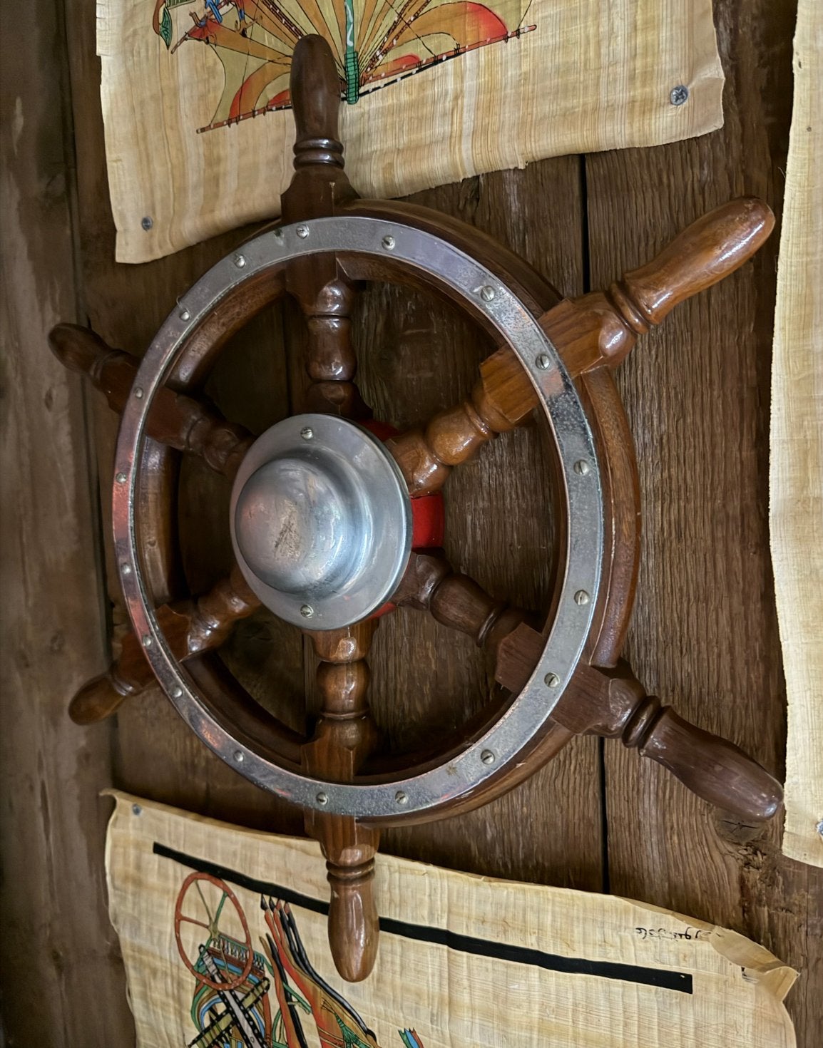 Decoratief scheepsroer van hout en metaal, Ophalen, Gebruikt, Overige typen