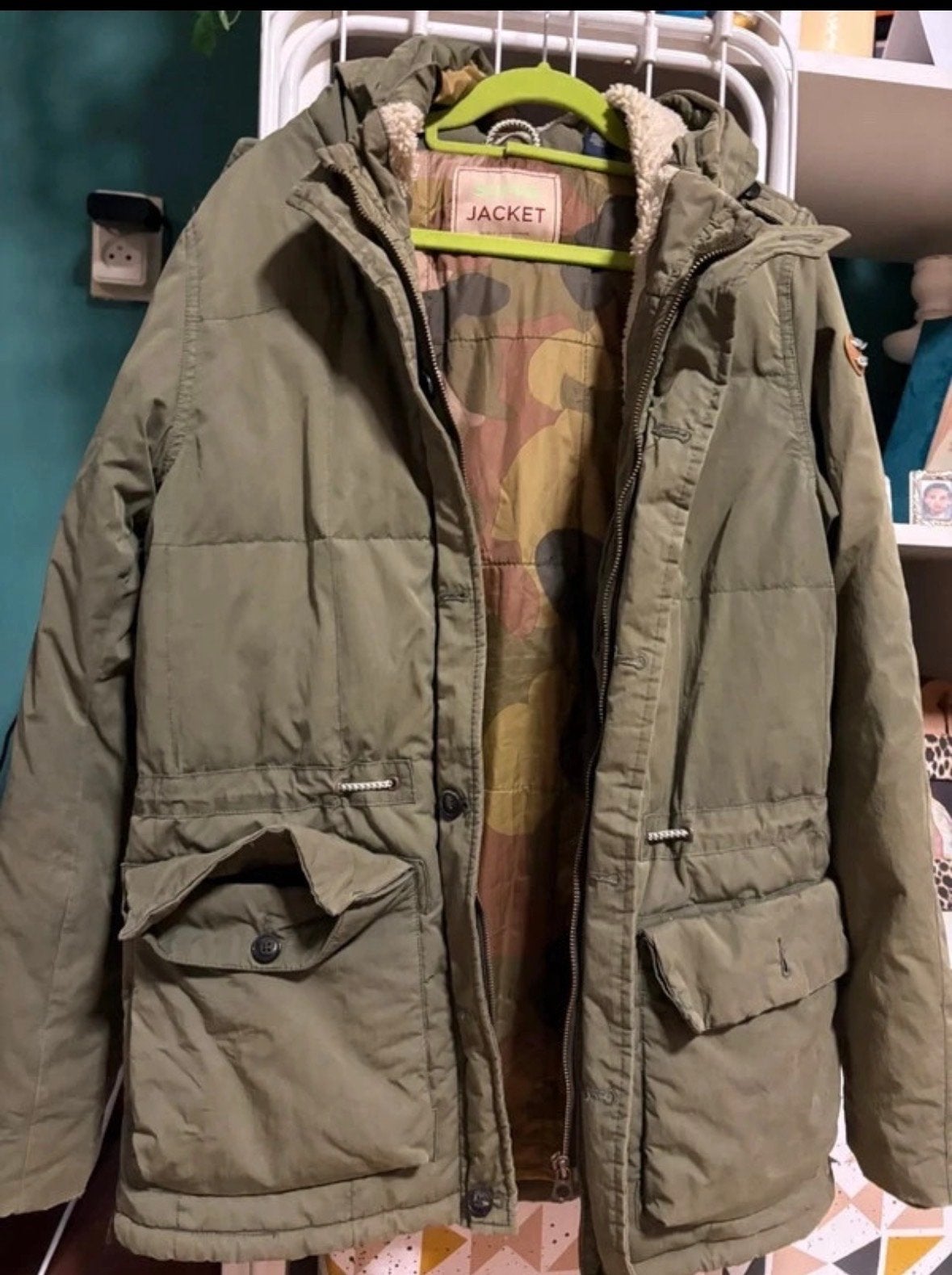 Super Jacket by Scotch Shrunk - Warme winterjas maat 16, Ophalen of Verzenden, Gedragen, Overige maten, Groen