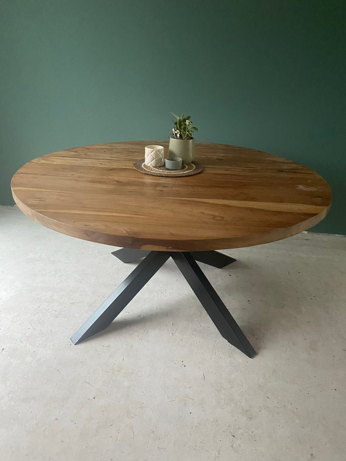 Ronde eettafel 150cm, Ophalen, Gebruikt, 150 tot 200 cm, Rond