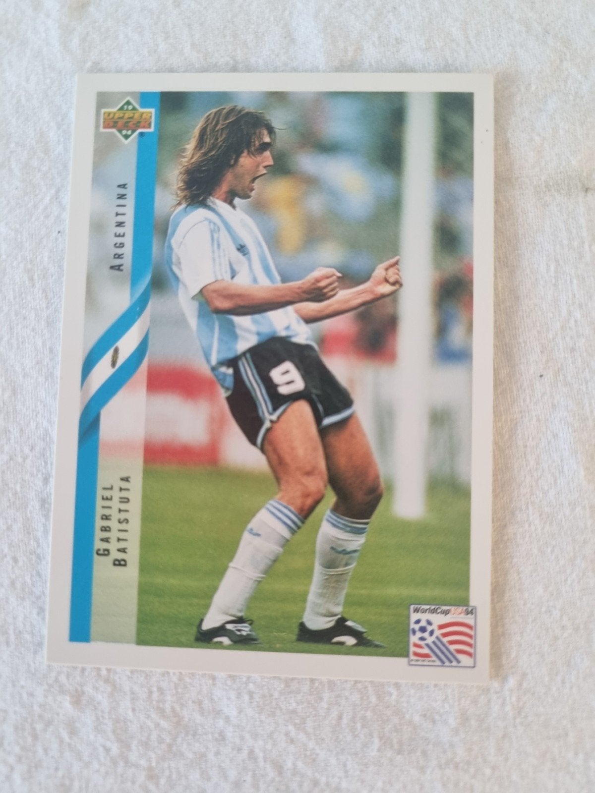 Gabriel Batistuta Spelerskaart - World Cup '94, Verzamelen, Ophalen of Verzenden, Gebruikt, Buitenlandse clubs, Spelerskaart
