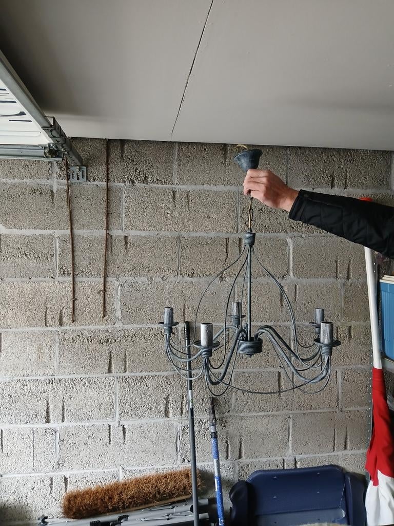 Kroonluchter grijs, Huis en Inrichting, Lampen | Kroonluchters, Ophalen