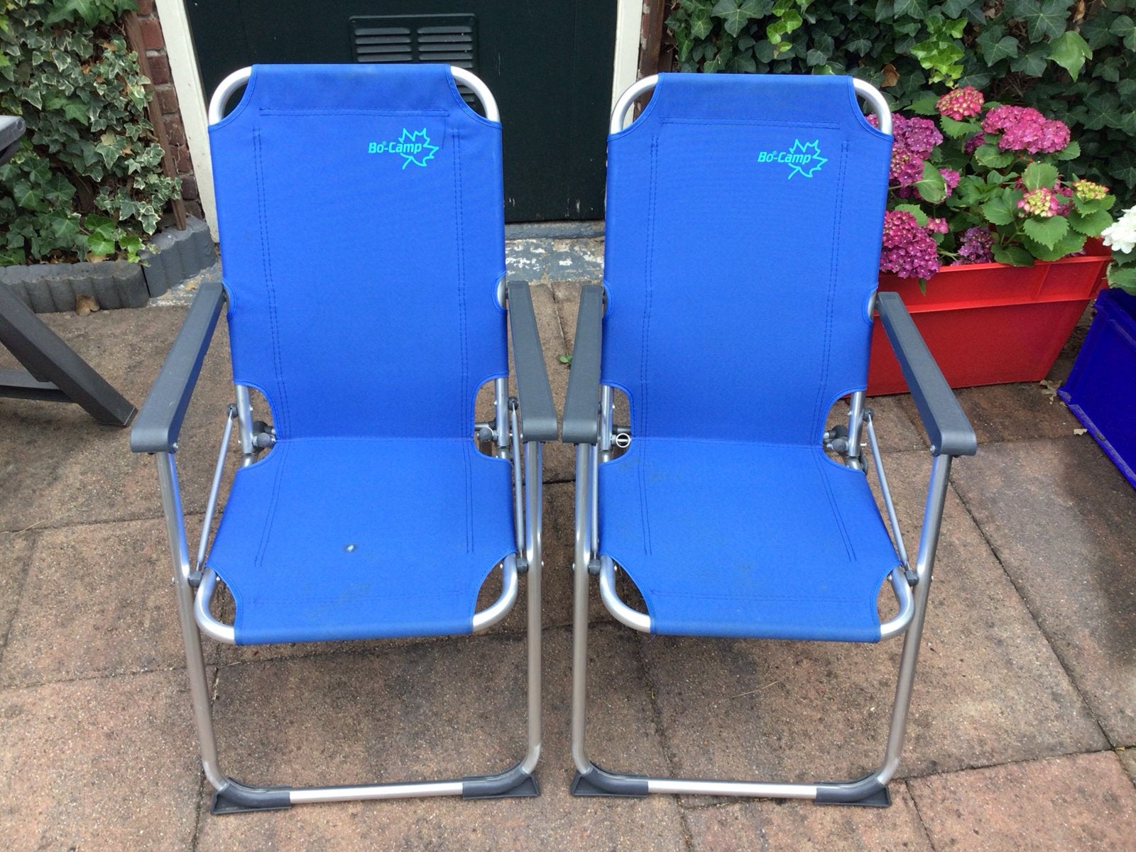 2 Bo-Camp kinderkampeerstoelen, Caravans en Kamperen, Ophalen of Verzenden, Gebruikt, Campingstoel