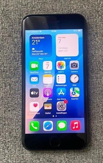 iPhone SE - 2022 (3e Gen) - 128GB - Zwart), Telecommunicatie, Mobiele telefoons | Apple iPhone, Zwart, Ophalen of Verzenden, Zonder simlock