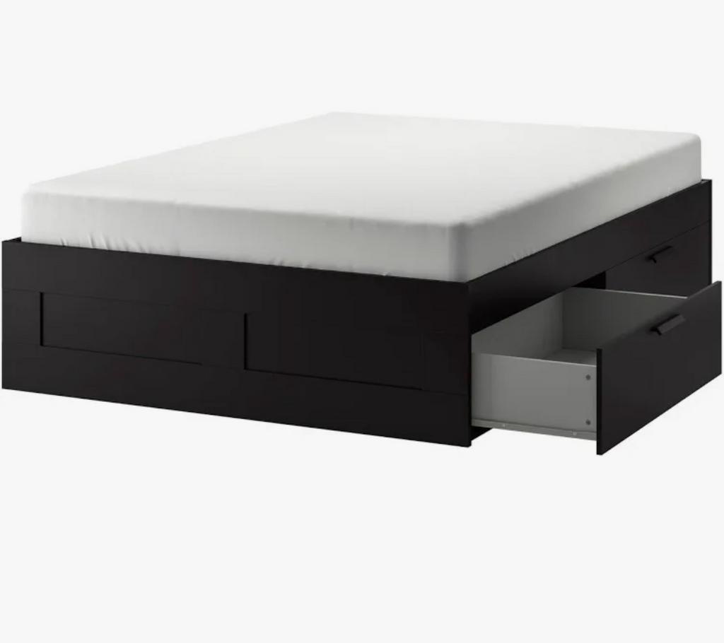 Brimnes Ikea bed, Ophalen of Verzenden, Zo goed als nieuw, Tweepersoons, 160 cm