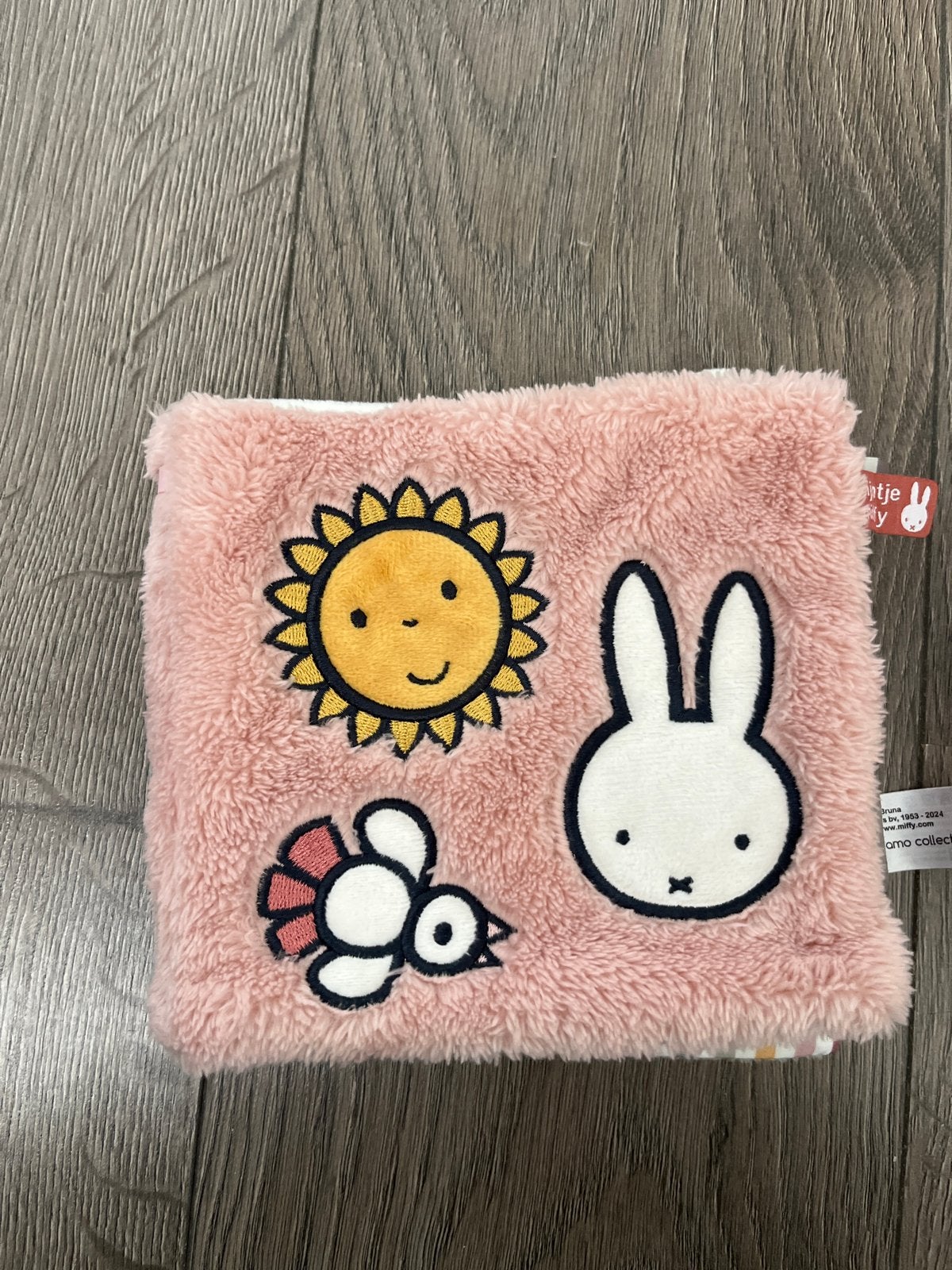 Zacht Nijntje knuffeldoekje/boekje roze met zon en vogel, Ophalen of Verzenden, Zo goed als nieuw, Overige typen