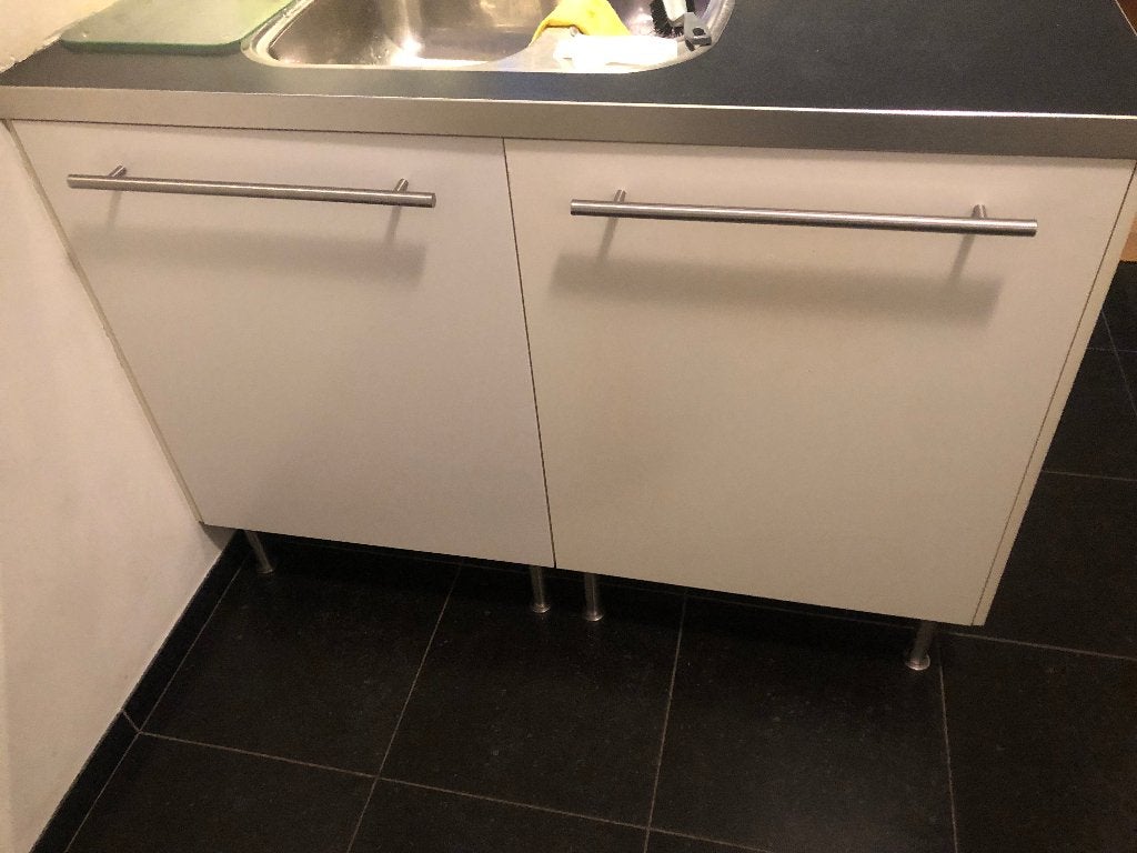 Gevraagd Keukendeurtjes Ikea Factum applad, Huis en Inrichting, 200 cm of meer, Zo goed als nieuw, Crème, 50 tot 75 cm