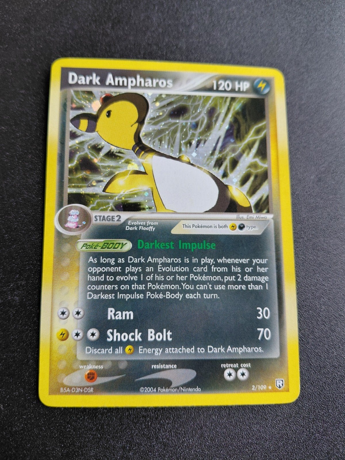 Dark Ampharos Team Rocket Returns 2/109 - Zeer goede sta, Ophalen of Verzenden, Zo goed als nieuw, Losse kaart, Foil
