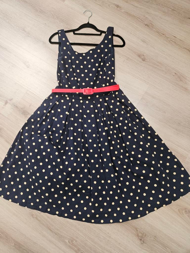 Lindy Bob succubus jurk retro maat 38 polkadot blauw, Kleding | Dames, Maat 38/40 (M), Blauw, Lindy bob, Ophalen of Verzenden