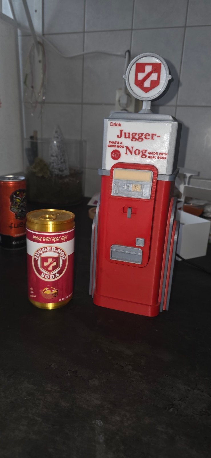 3D Geprinte Jugger-Nog automaat + jogger nog soda, Ophalen, Fantasie, Handgemaakt, Overige typen