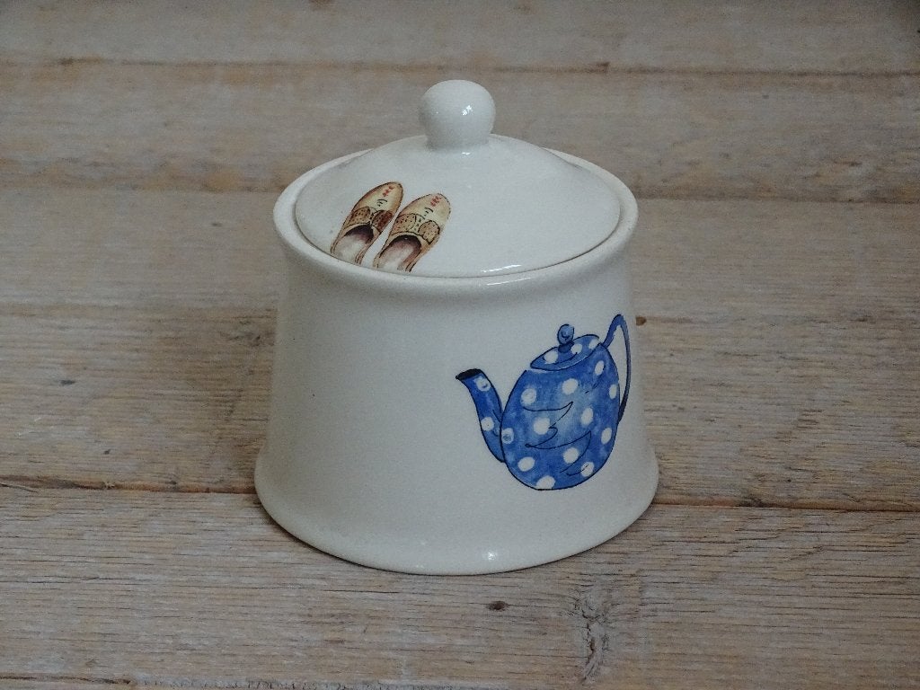 1x Suikerpot, Alie Kruse-Kolk LANDLEVEN, zo goed als nieuw