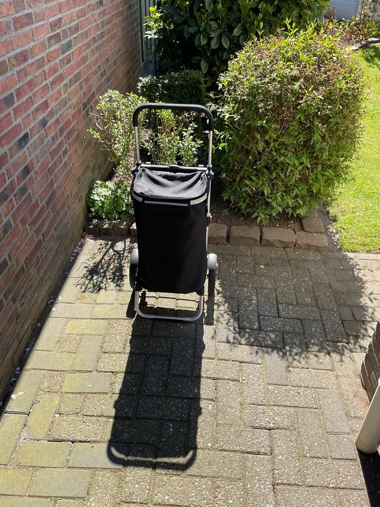 Z G A N Boodschappen Trolley, Ophalen, Zwart, 30 cm of meer