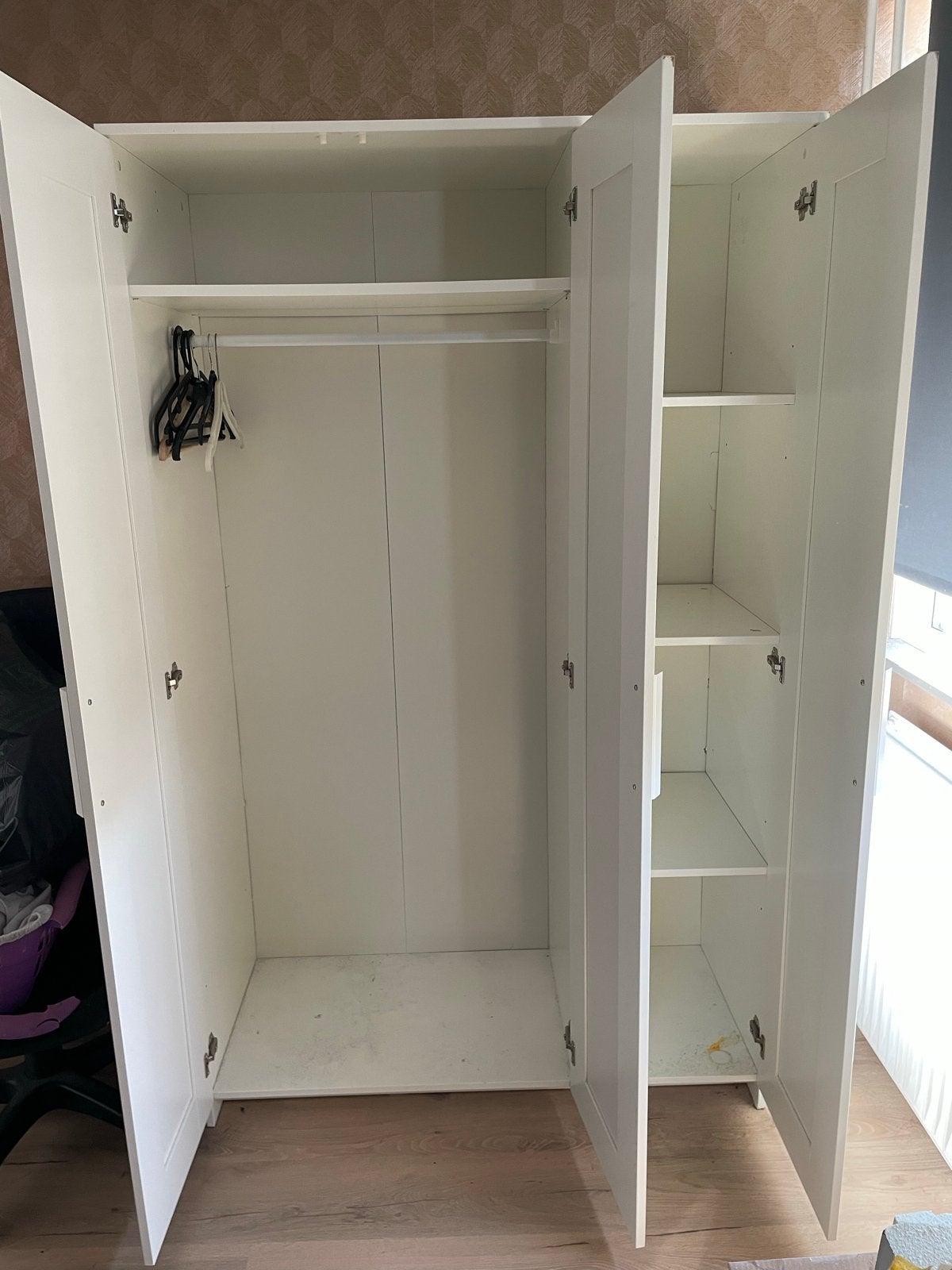 IKEA Brimnes hang/legkast wit met spiegeldeur, Huis en Inrichting, Kasten | Kledingkasten, Ophalen, Gebruikt, 100 tot 150 cm, 150 tot 200 cm
