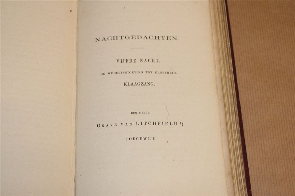 Nachtgedachten — Edward Young [1862], Antiek en Kunst, Ophalen of Verzenden