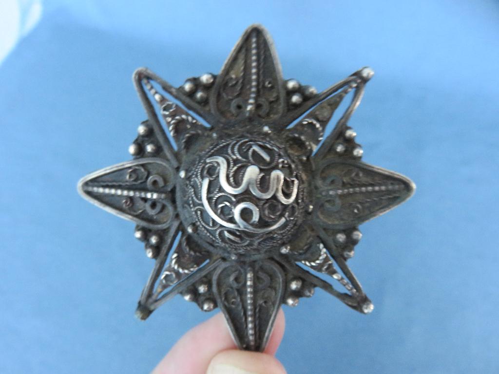 Antieke Arabische ster broche - 19e - 20e eeuw, Ophalen of Verzenden, Overige materialen, Broche