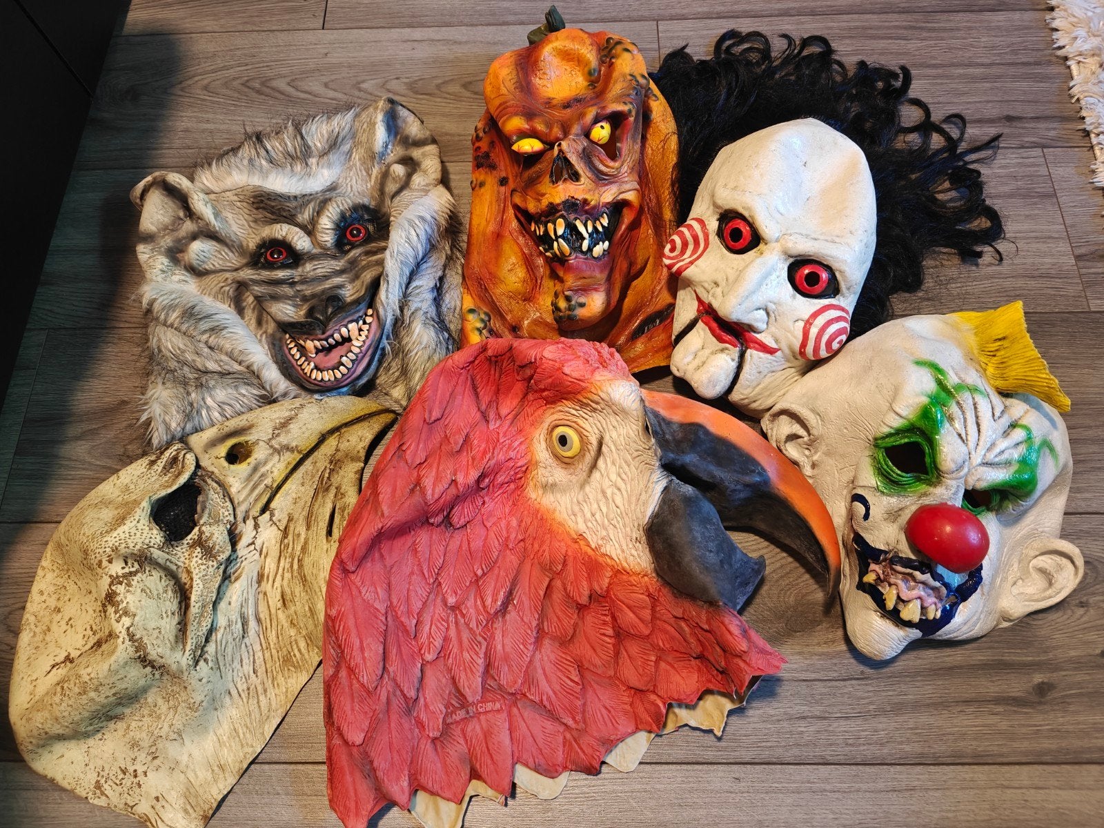 Rubberen Horror Maskers Halloween Carnaval Cosplay, Ophalen of Verzenden, Zo goed als nieuw, Accessoires