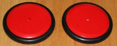 Nieuwe Houten wielen rubber rand 12.5 cm Rood, Overige typen, Nieuw, Overige merken, Hout