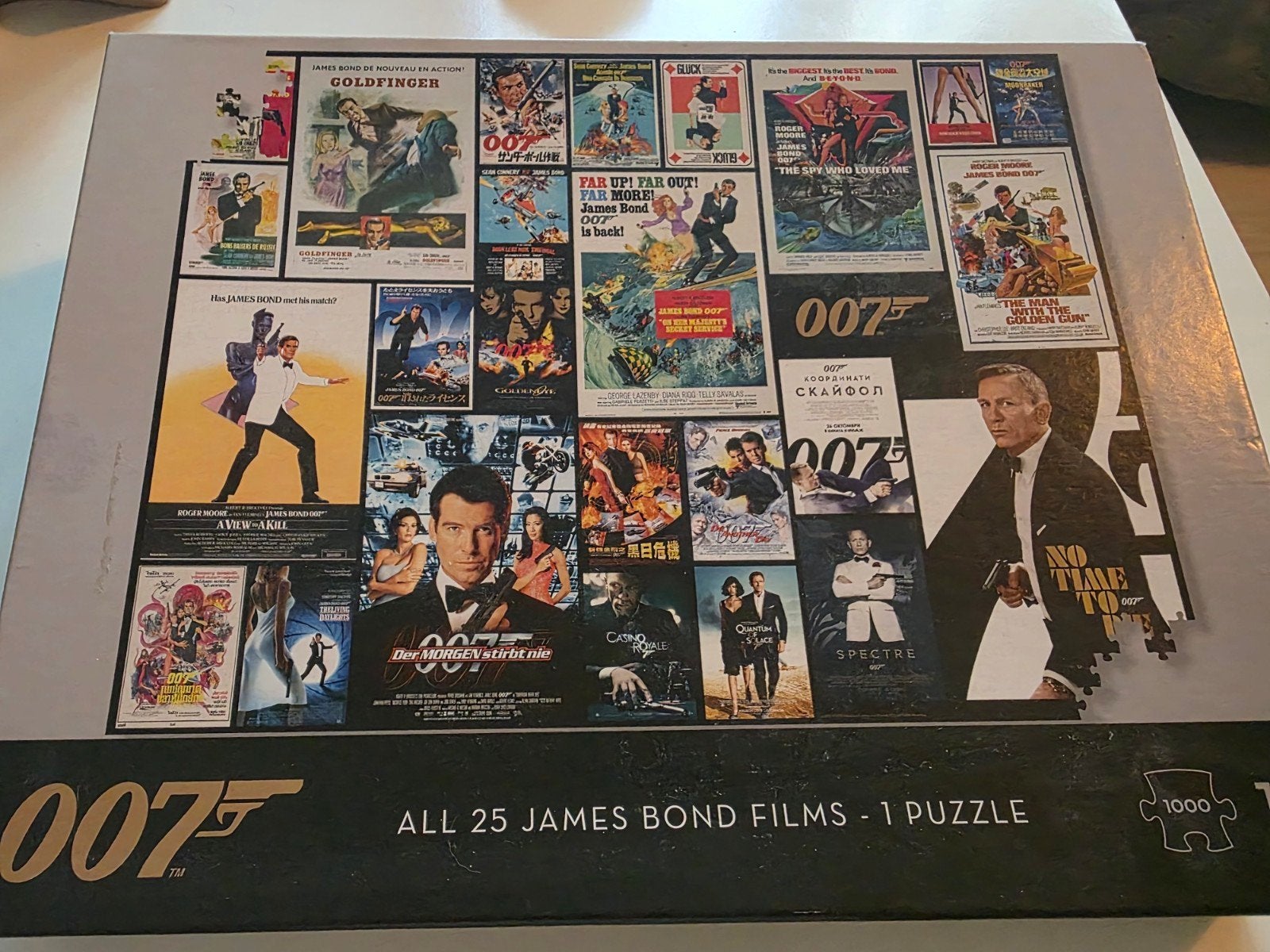 James Bond 007 Legpuzzel - Alle 25 films (1000 stukjes), Ophalen, 500 t/m 1500 stukjes, Gebruikt, Legpuzzel