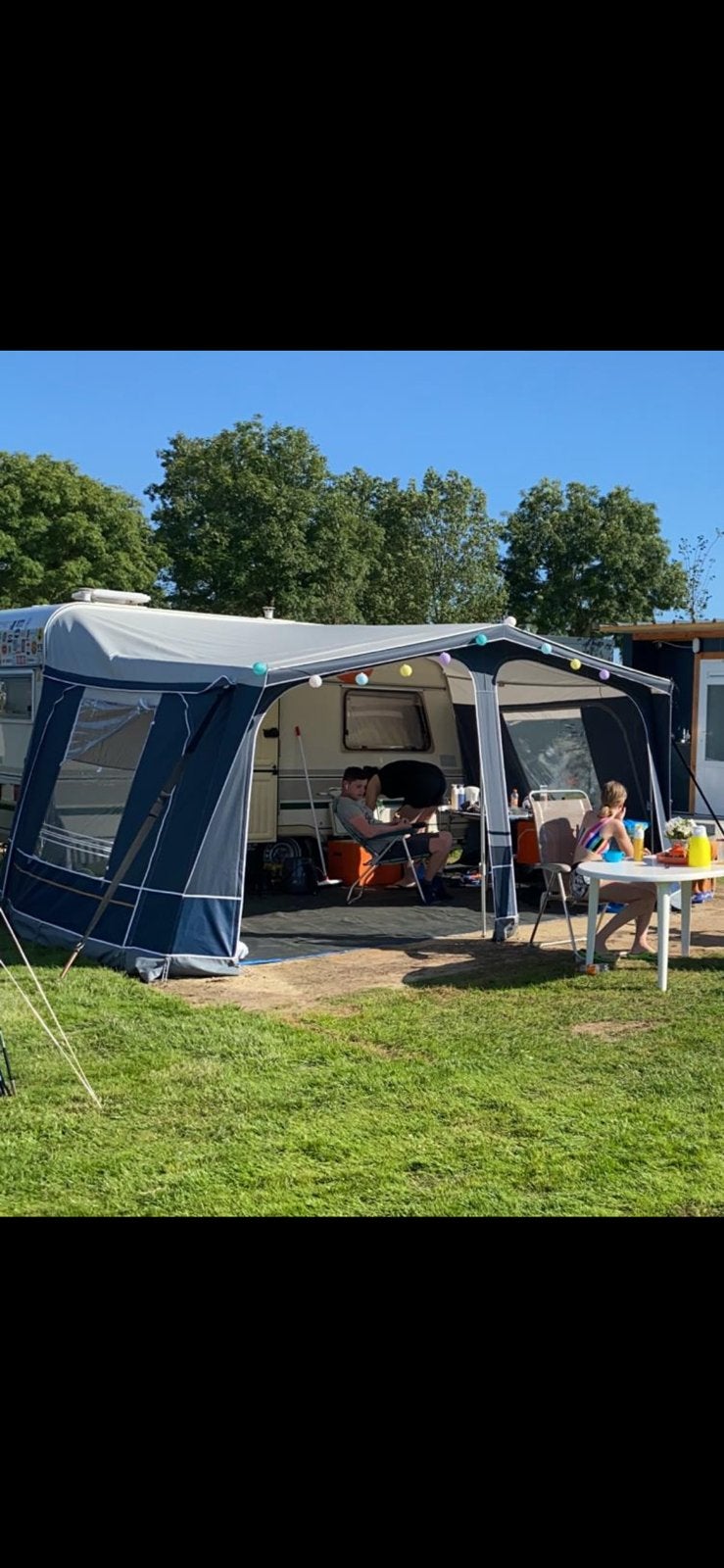 Dorema voortent +luifel aluminium stokken maat 7, Ophalen, Zo goed als nieuw, Tot en met 4