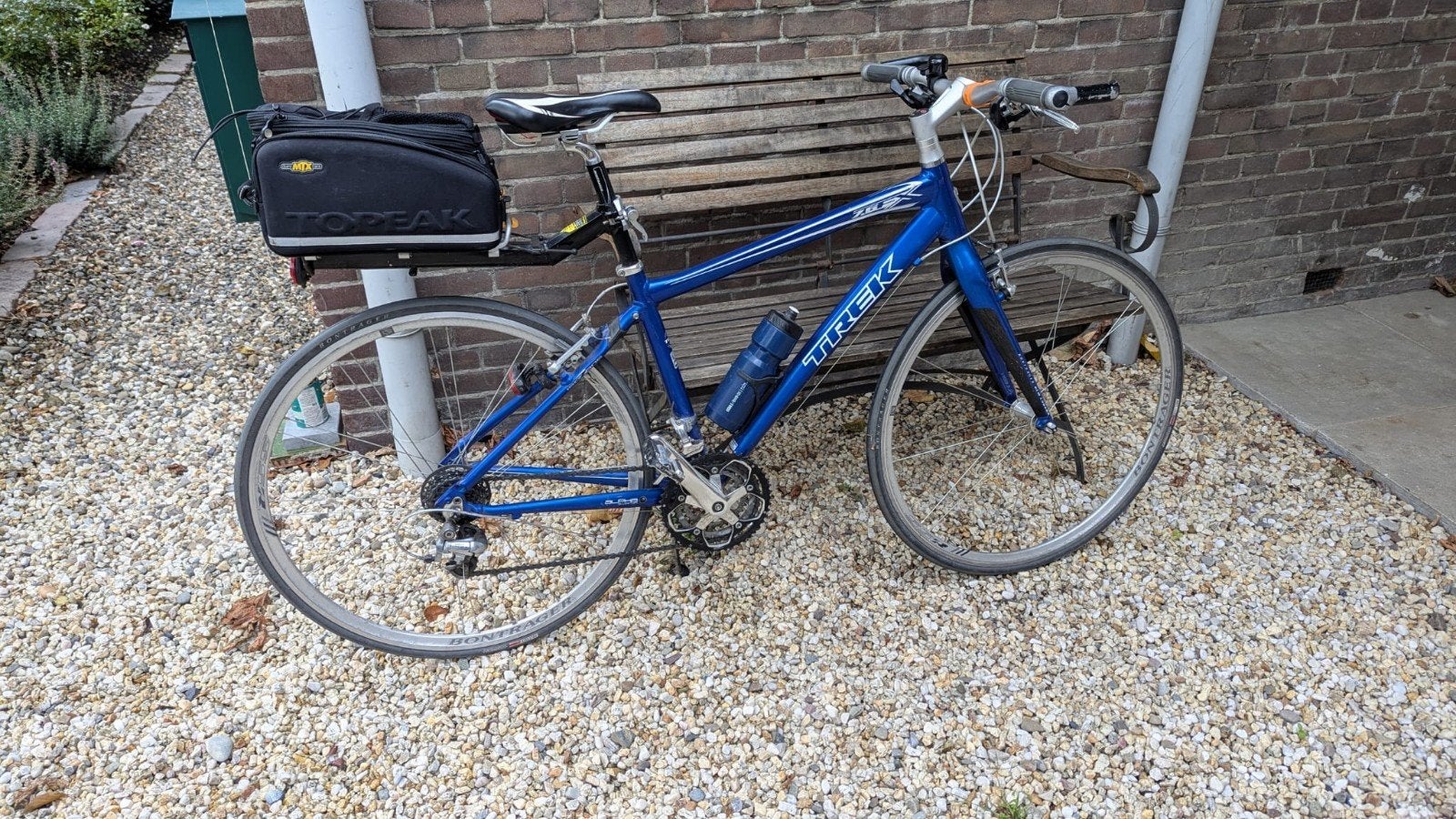 Trek 7.2 FX Damesfiets - Blauw, 28 inch, 24 versnellingen, Fietsen en Brommers, 28 inch, Gebruikt, Velgrem, Minder dan 49 cm